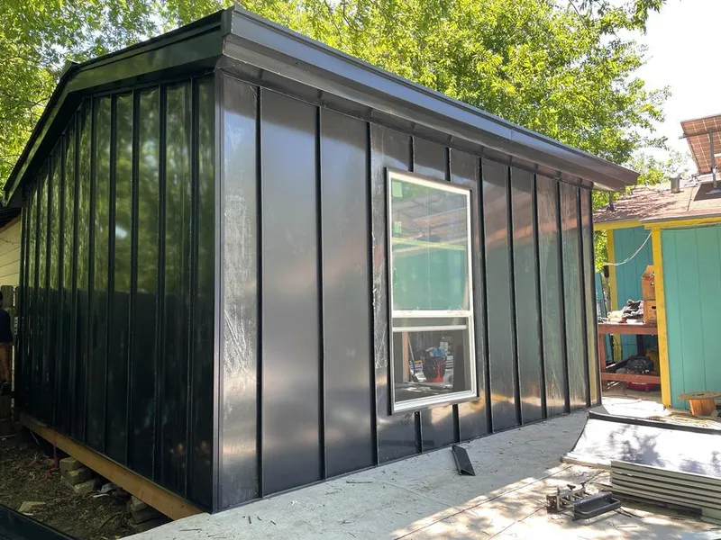 Black standing seam metal wall panels for Metal Roof Installation in East Pikeland